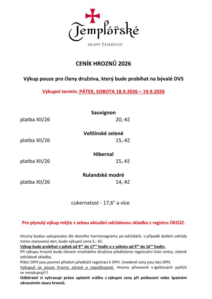 výkup hroznů