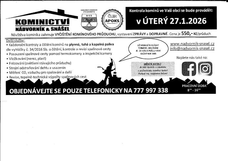 Kominictví Nádvorník a&nbsp;Snášel