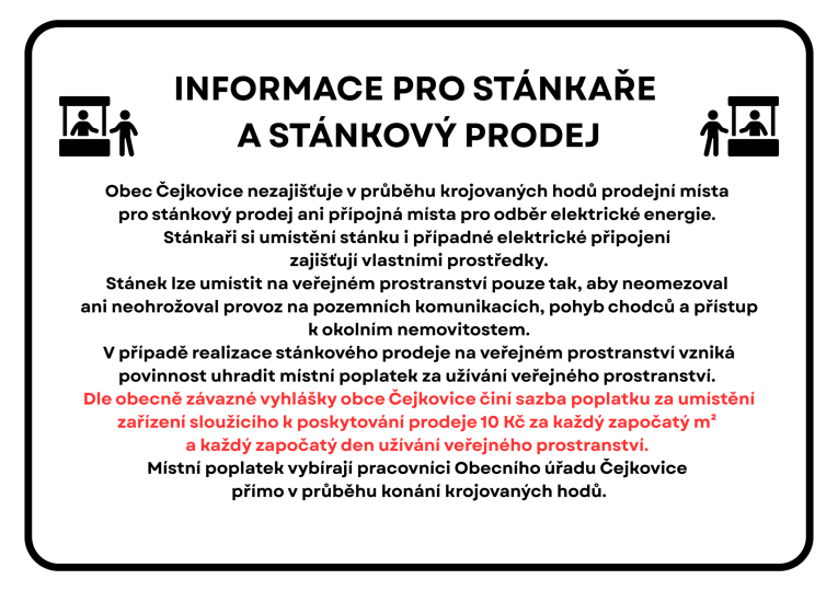 IFORMACE PRO&nbsp;STÁNKAŘE